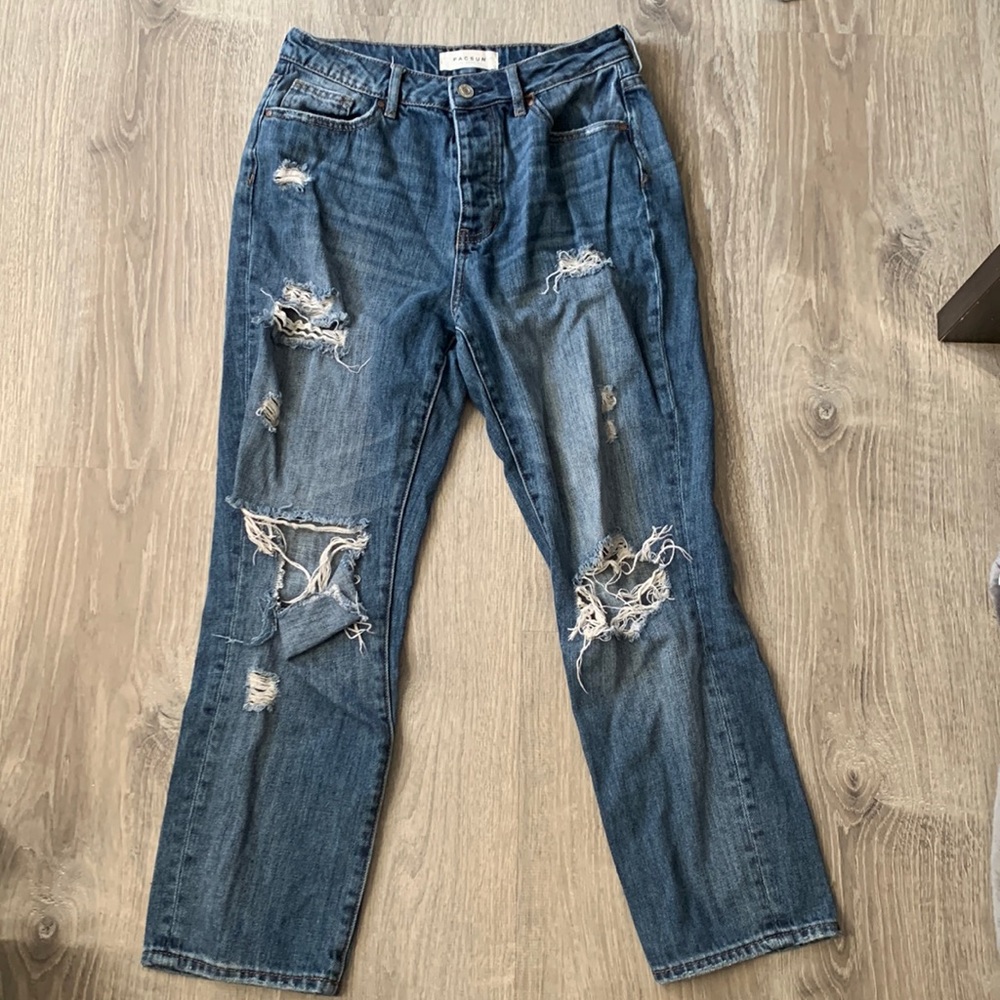Distressed Dark Wash Jeans
